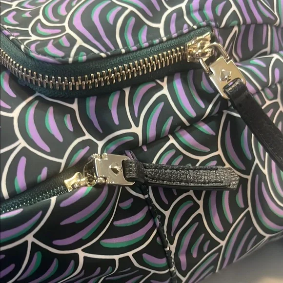 Kate Spade Purple and Black Backpack with Scallop Design - Picture 8 of 11
